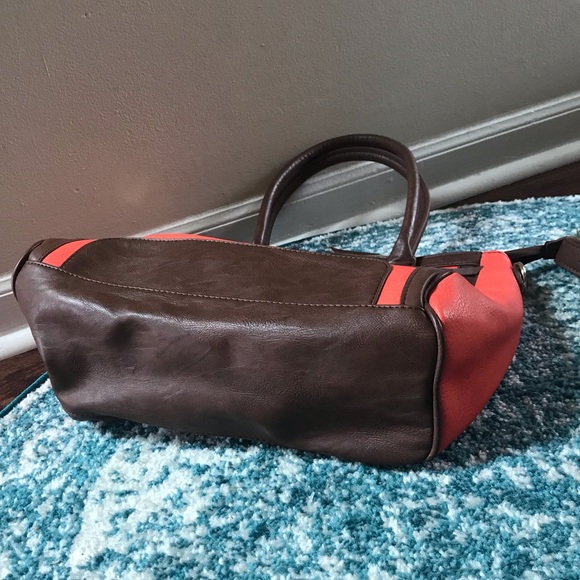 Orange and brown Steve Madden tote purse - Picture 3 of 6